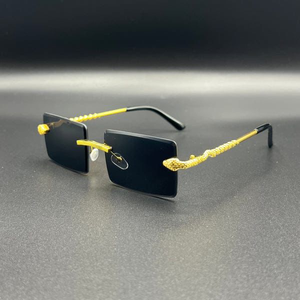 Luxury Rimless rectangle sunglasses
