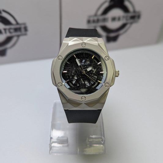 Hublot skeleton dial diamond cut